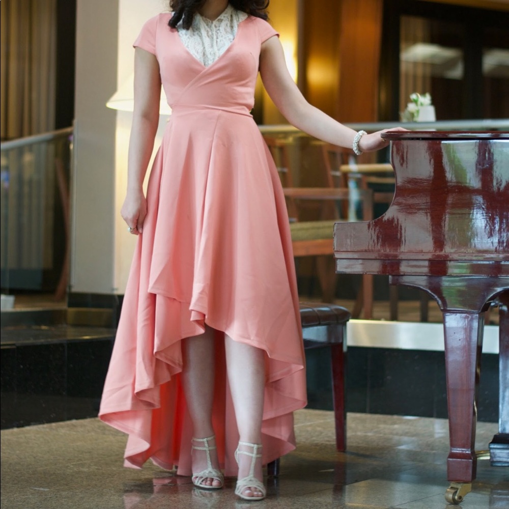 A blush high-low wrap dress from showpo.com 💕